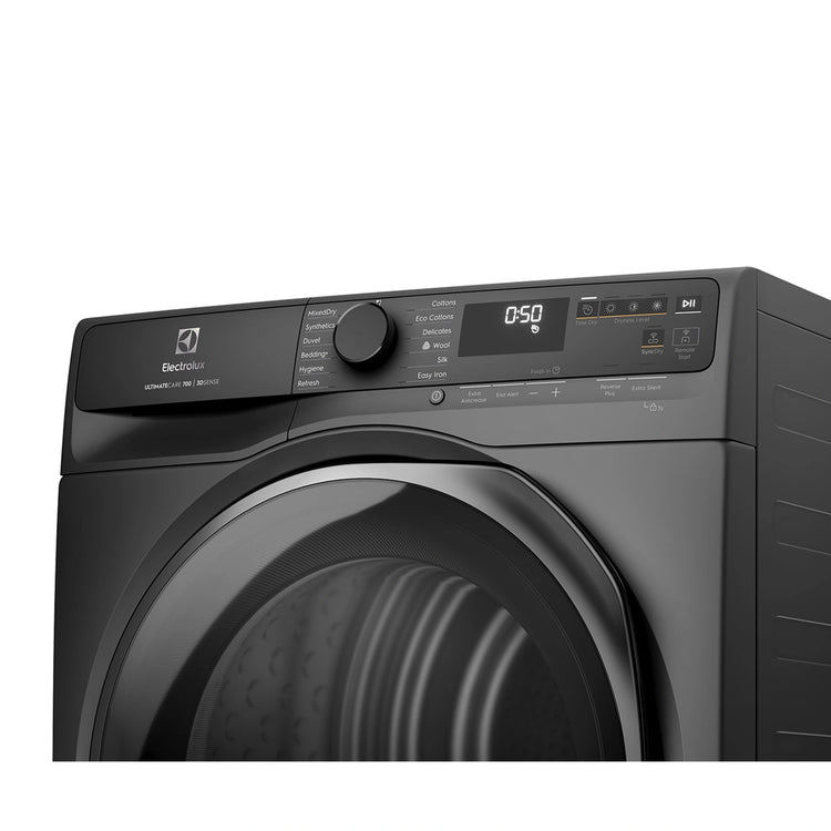 Electrolux 9kg UltimateCare 700 Heat Pump Dryer - Dark Onyx EDH903R7SC, Control Panel View