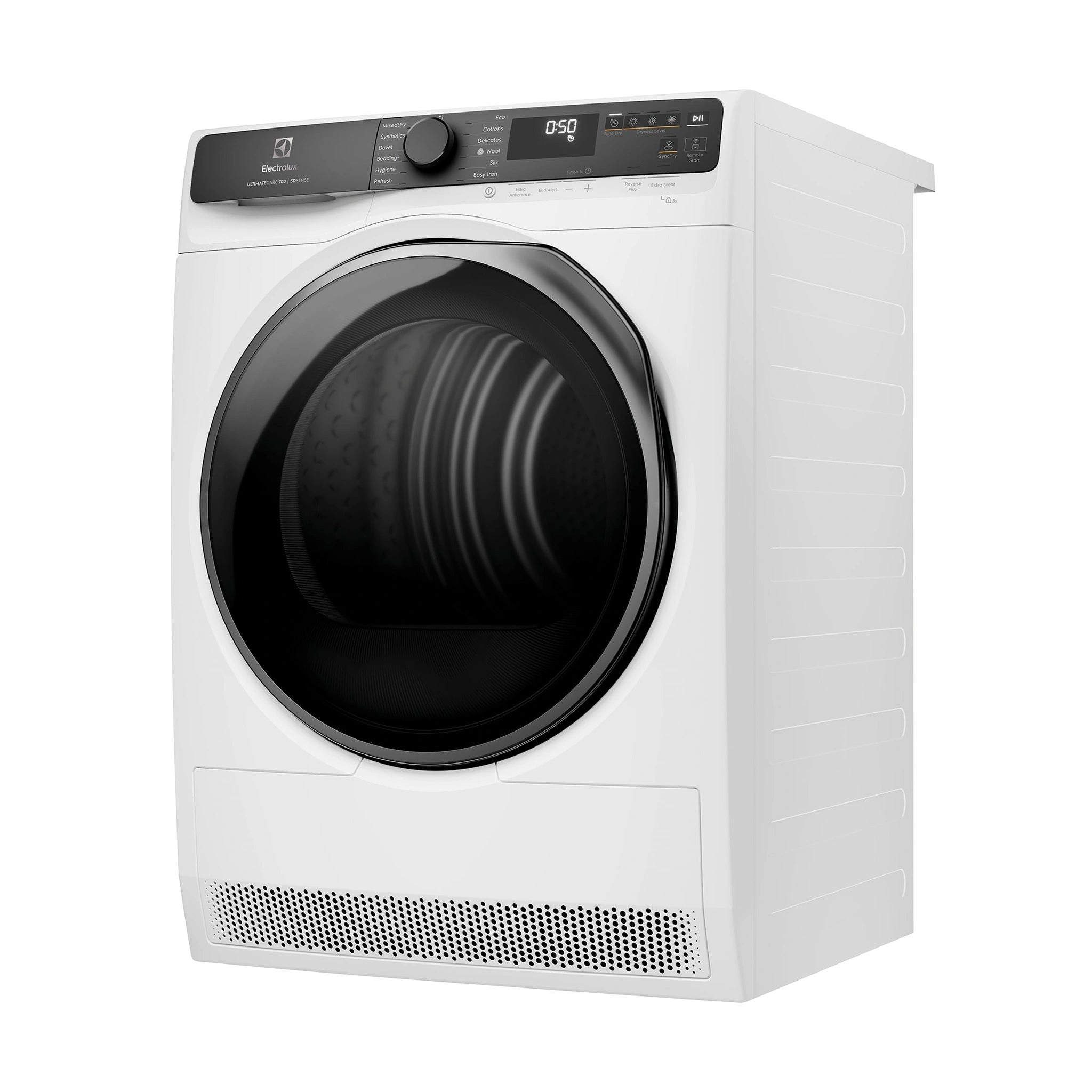 Electrolux 9kg UltimateCare 700 heat pump dryer EDH903R7WC, Right Side View