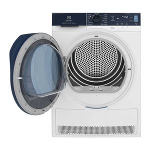 Electrolux 9kg UltimateCare 900 heat pump dryer with 3D Sense EDH903R9WB, Front View With Door Open