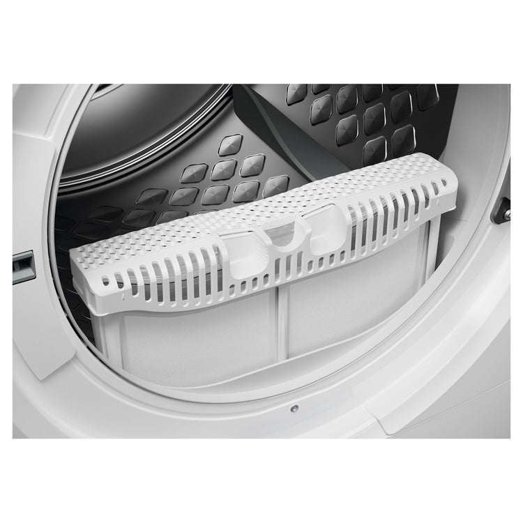 Electrolux 9KG UltimateCare Plus 900 White Heat Pump Dryer EDH912R9WC, Inside Front View with Lint Filter
