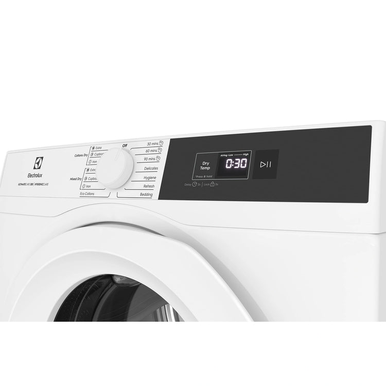 Electrolux 7kg UltimateCare Vented Dryer with SensorDry EDV705H3WC, Control Panel View