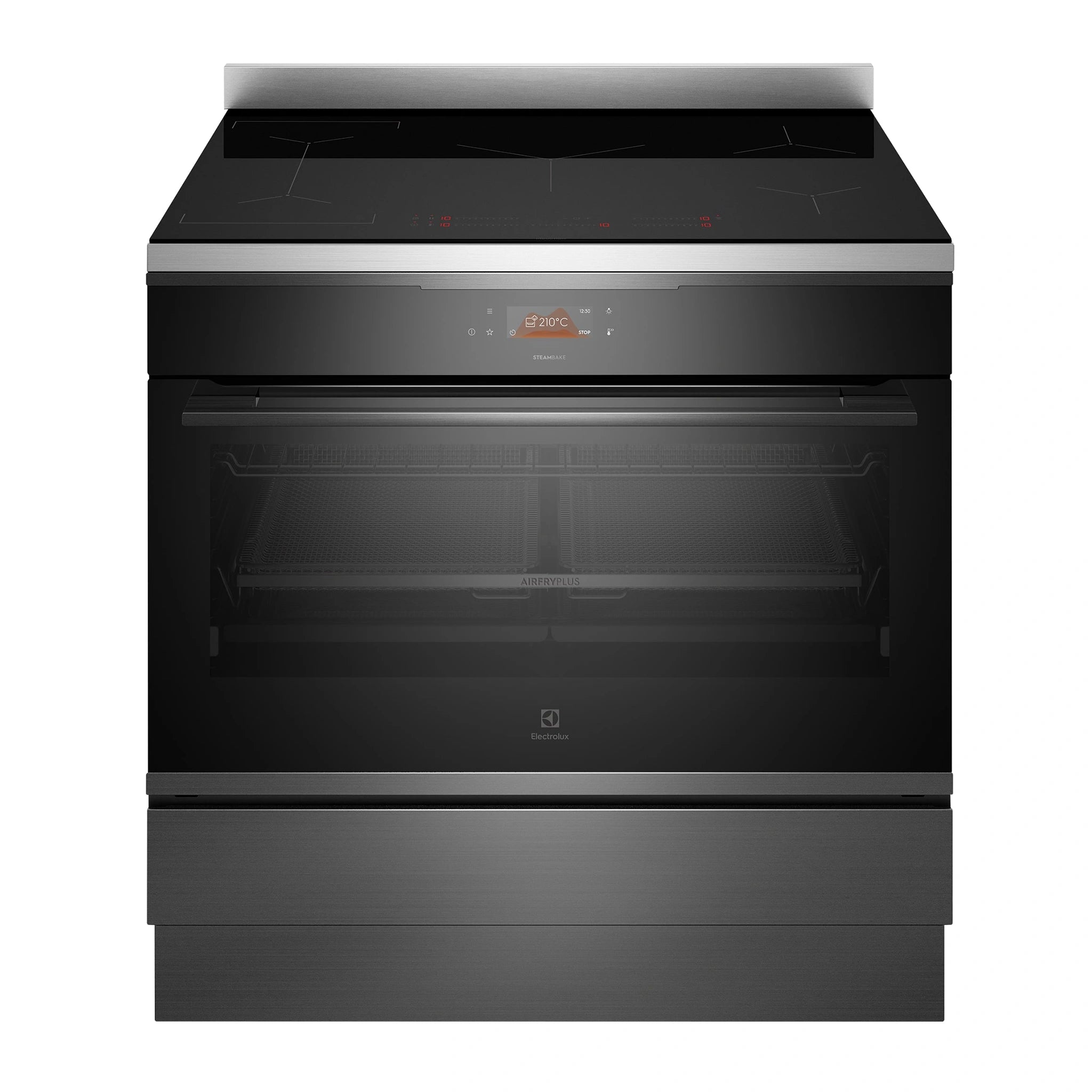 Electrolux 90cm Ultimate Taste 900 freestanding electric oven with induction cooktop EFEP956DSE, Front View