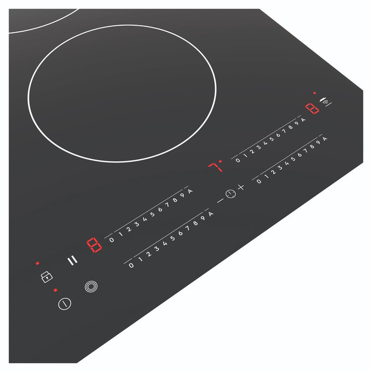 Electrolux 60cm Ultimate Taste 300 4-Zone Ceramic Cooktop EHC644BE, Close-Up View