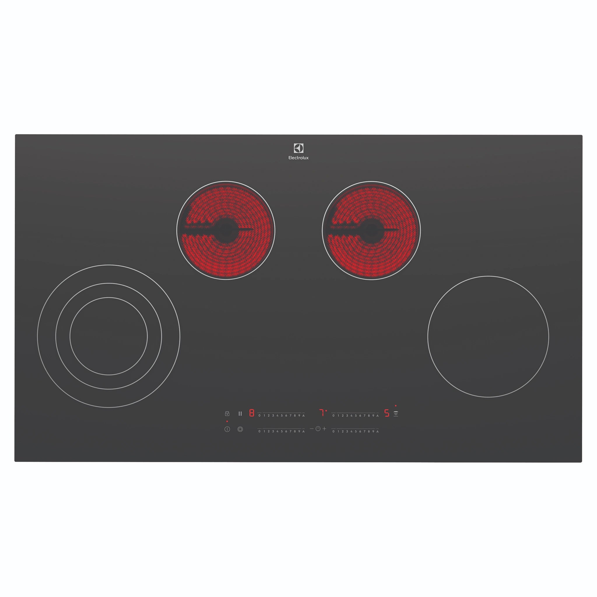 Electrolux 90cm Ultimate Taste 300 4-Zone Ceramic Cooktop EHC944BE, Function View