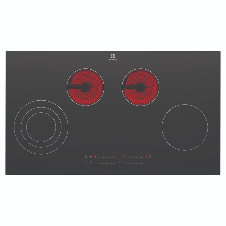 Electrolux 90cm Ultimate Taste 300 4-Zone Ceramic Cooktop EHC944BE, Function View
