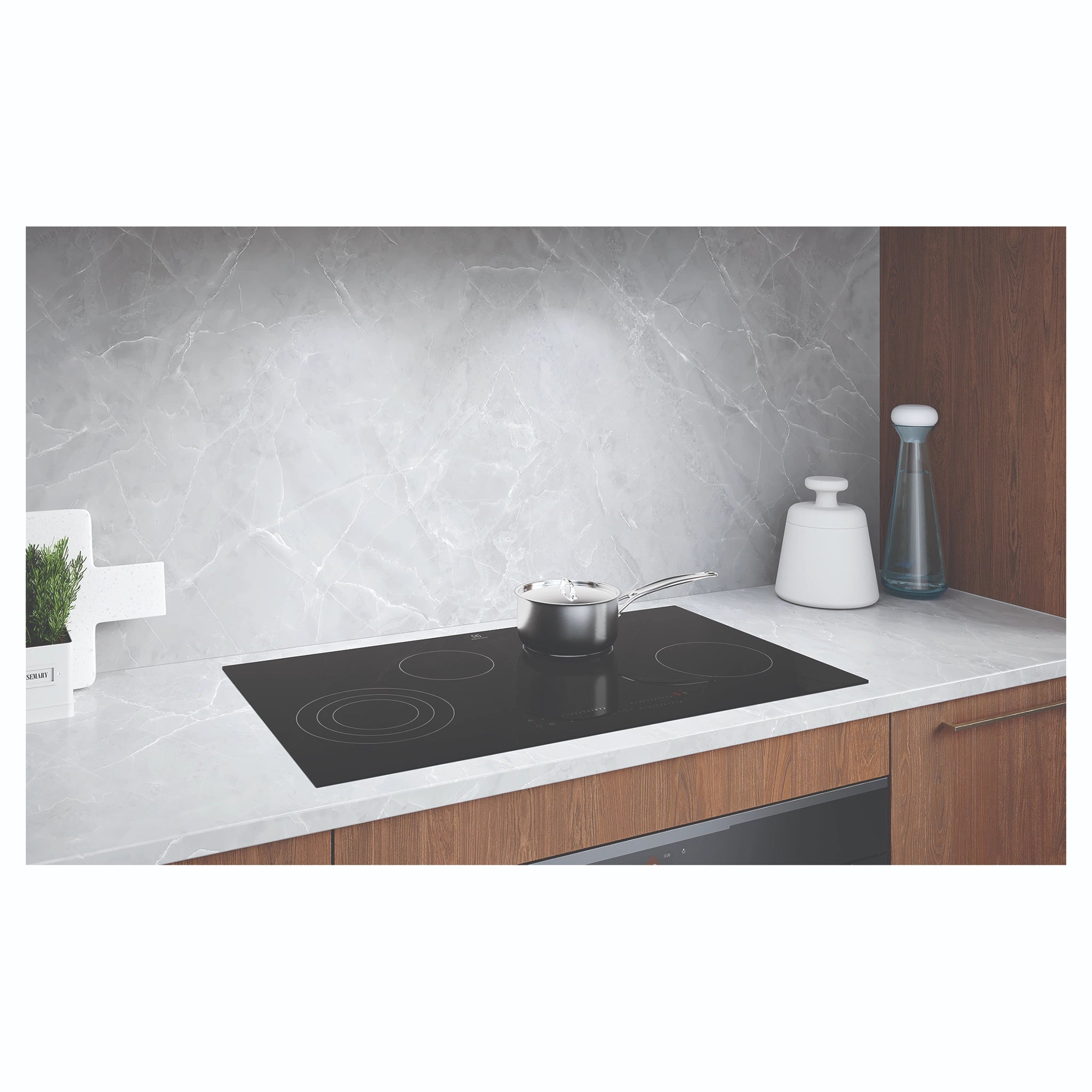Electrolux 90cm Ultimate Taste 300 4-Zone Ceramic Cooktop EHC944BE, Lifestyle View