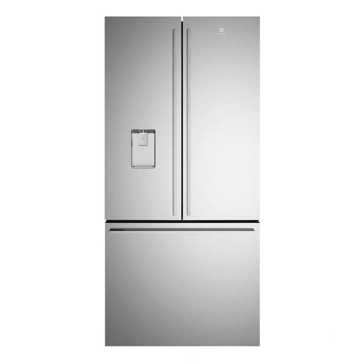 Electrolux 491L Ultimate Taste 700 French Door Fridge - Natural Stainless Steel EHE5267SC, Front View