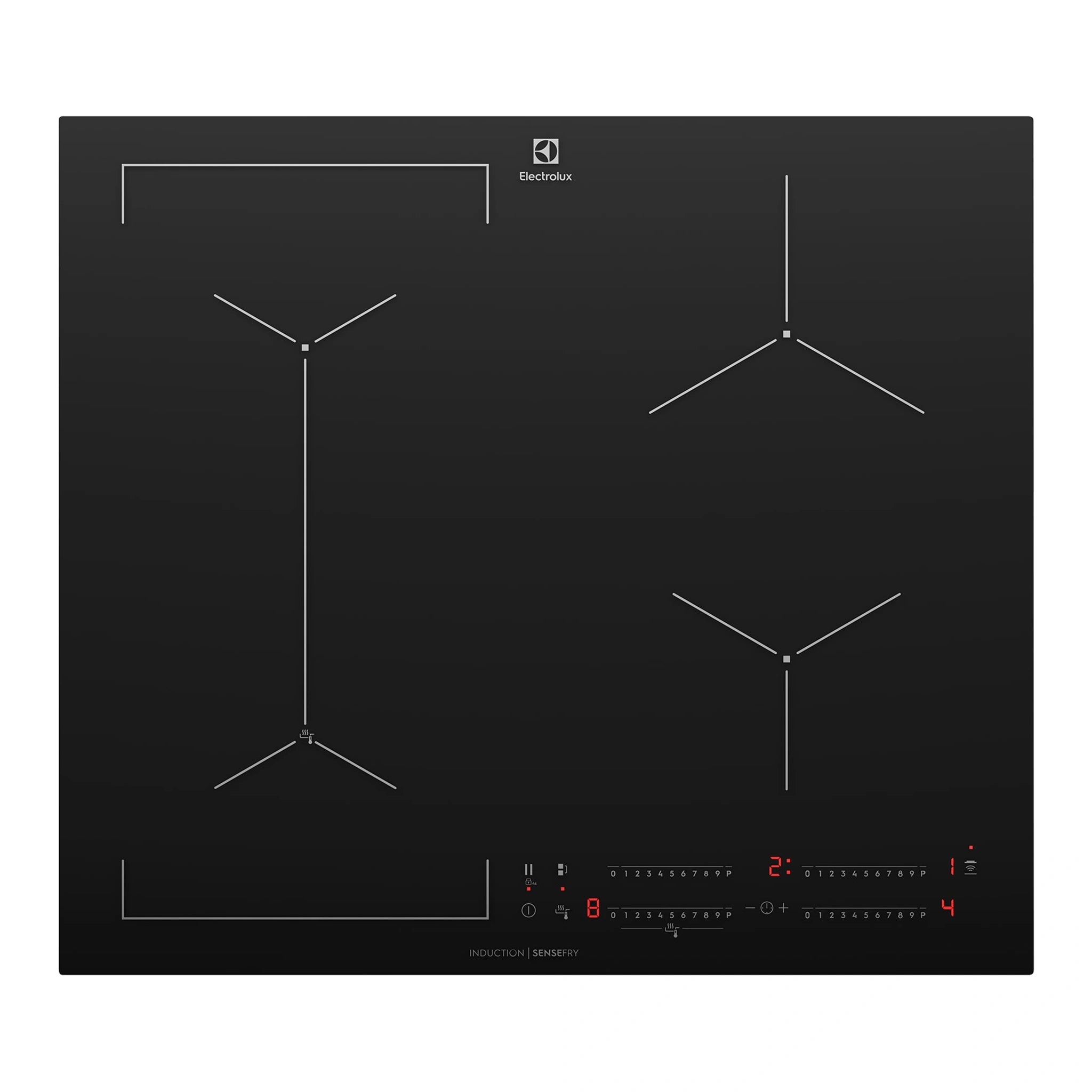 Electrolux 60cm UltimateTaste 700 4 Zone Induction Cooktop EHI645BF, Top View 2