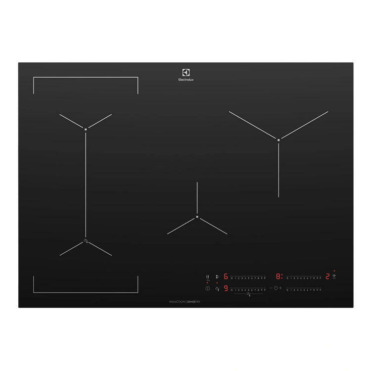 Electrolux 70cm UltimateTaste 700 4 Zone Induction Cooktop EHI745BE, Top View