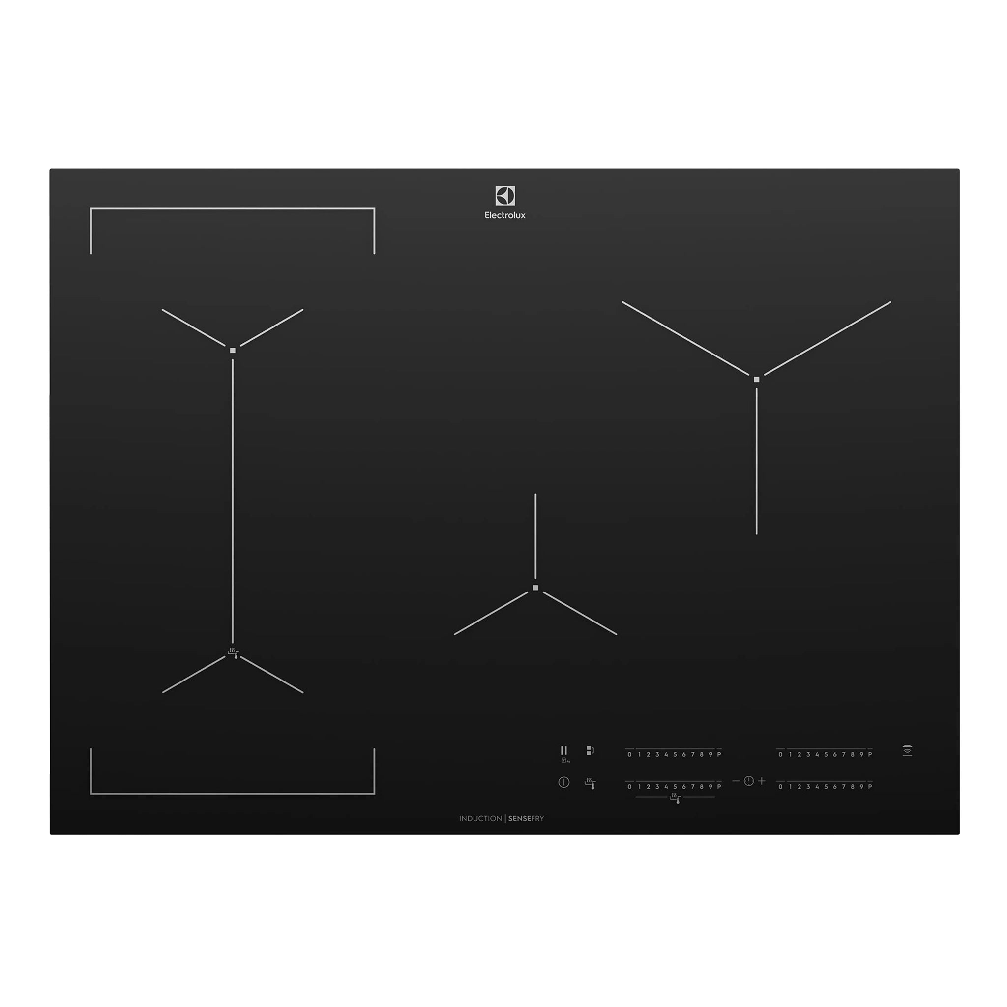 Electrolux 70cm UltimateTaste 700 4 Zone Induction Cooktop EHI745BE, Top View 2