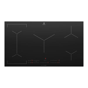Electrolux 90cm UltimateTaste 700 5 Zone Induction Cooktop EHI955BE, Top View