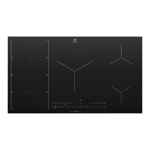 Electrolux 90cm UltimateTaste 700 7 Zone Induction Cooktop EHI977BE, Top View