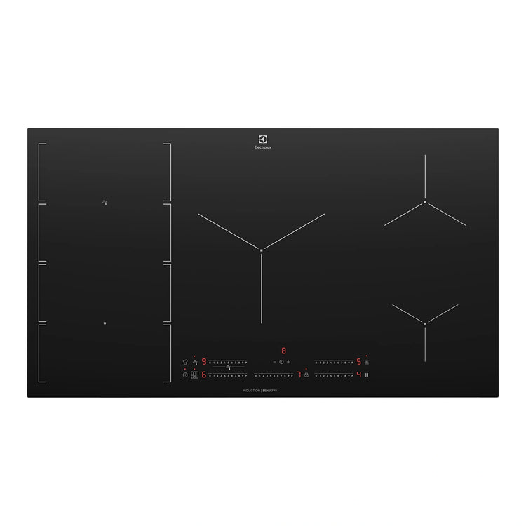 Electrolux 90cm UltimateTaste 700 7 Zone Induction Cooktop EHI977BE, Top View