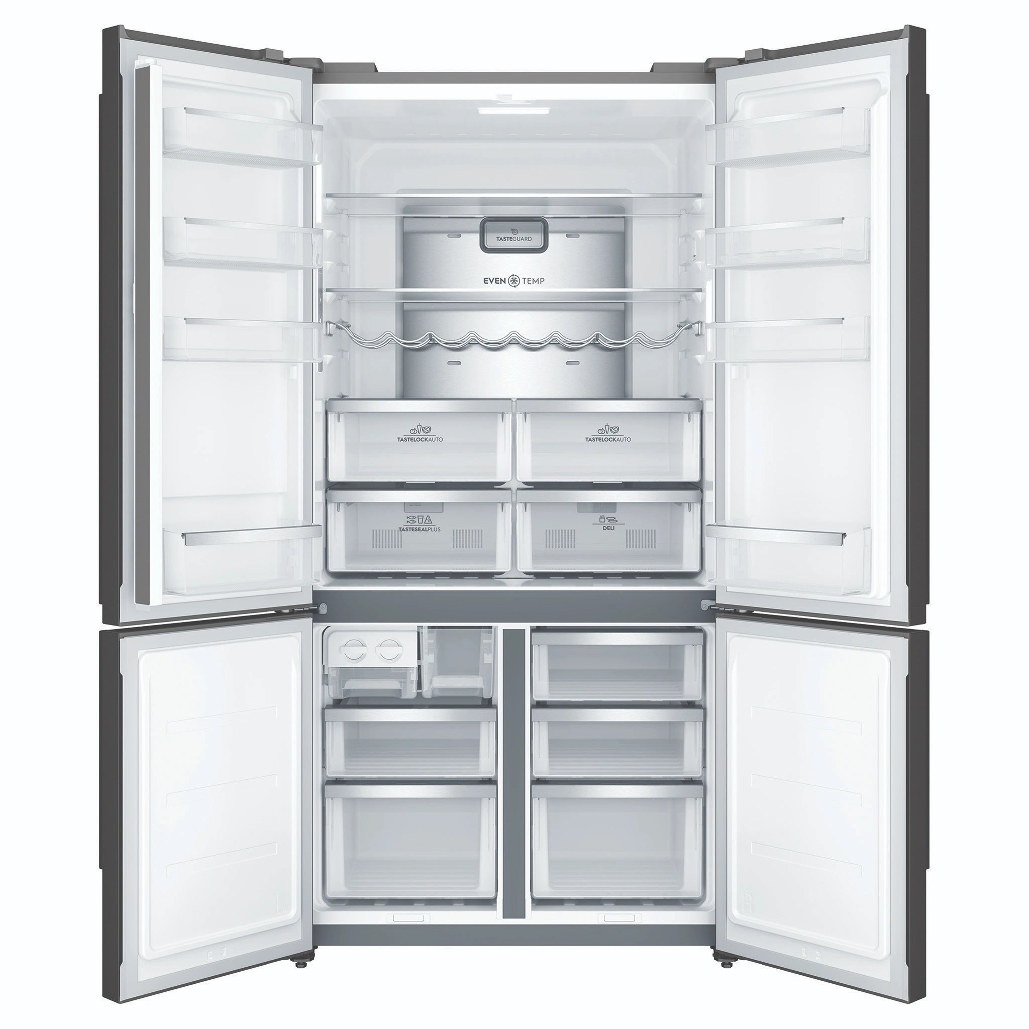 Electrolux 562L UltimateTaste 700 Side By Side Refrigerator EQE5607BA, Front View With Double Door Open View