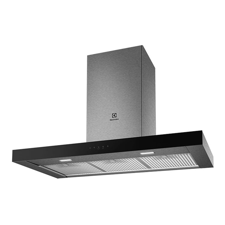 Electrolux 90cm Dark Stainless Canopy Rangehood ERC925DSD, Right Angle View