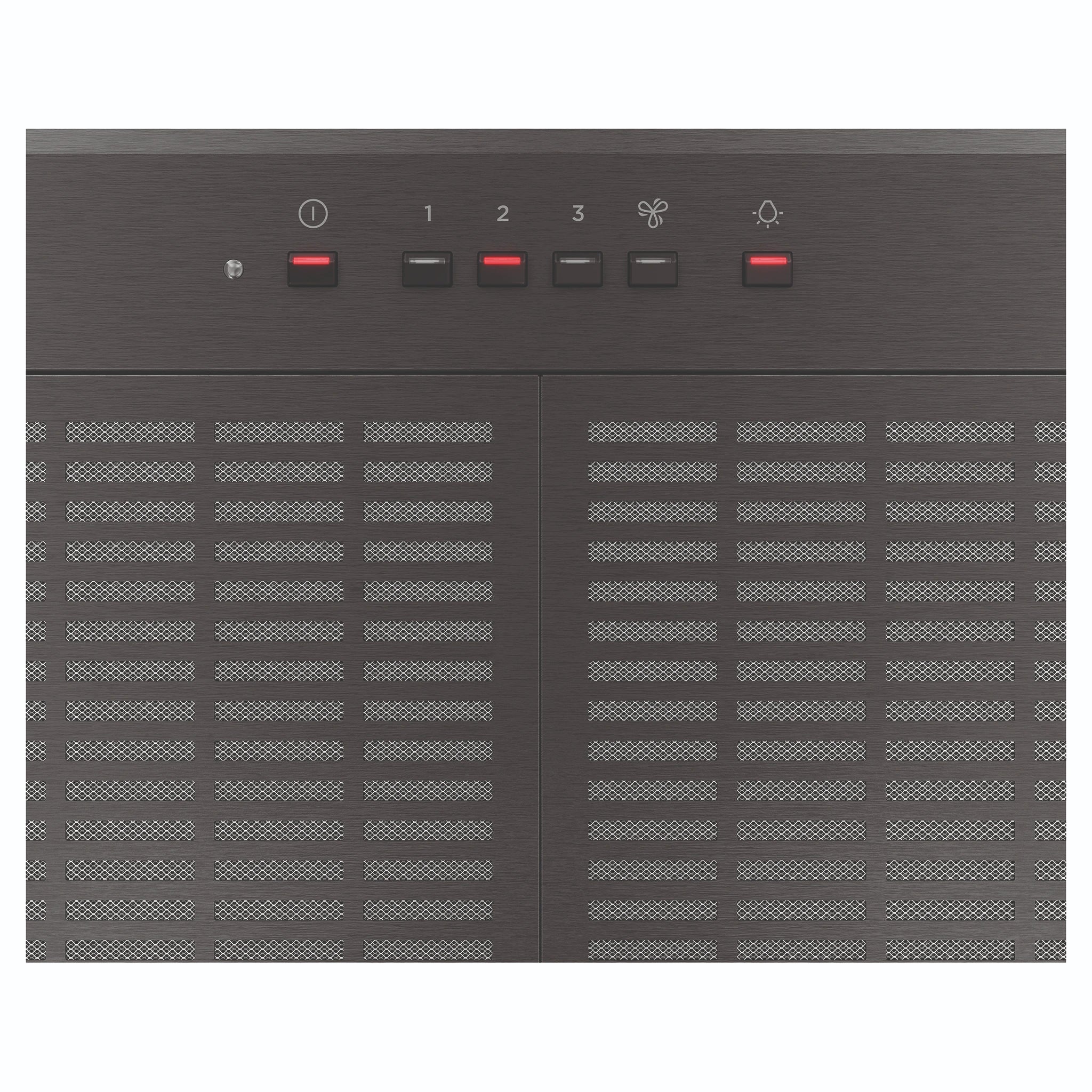 Electrolux 86cm UltimateTaste 700 Integrated Rangehood – Dark Stainless ERI955DSE, Control Panel Close-Up View