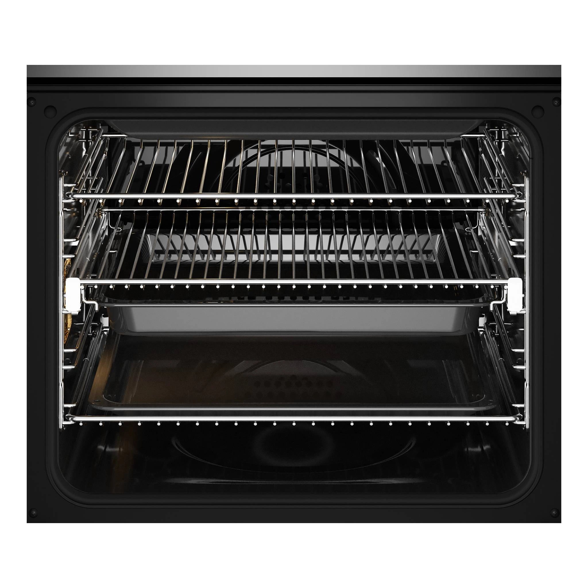 Electrolux 60cm Dark Stainless Steel Oven with Steam Bake EVE614DSE, Door Open View