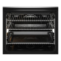 Electrolux 60cm Pyrolytic Dark Stainless Steel Oven with SteamBake EVEP614DSE, Front View with Door Open