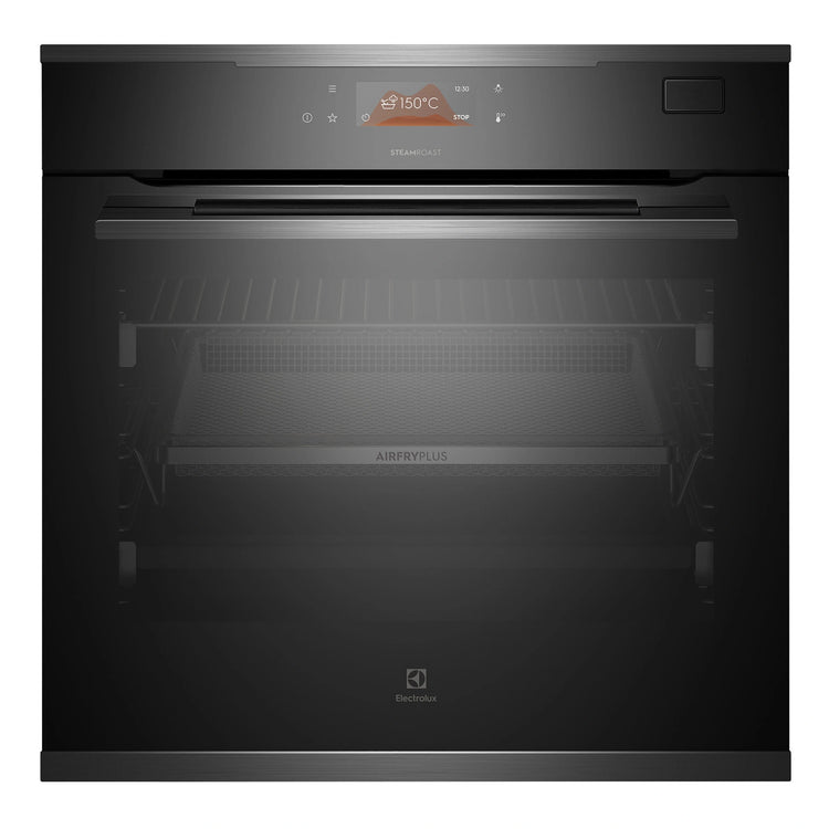 Electrolux 60cm Pyrolytic Dark Stainless Oven with Steam EVEP618DSE, Front View