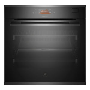 Electrolux 60cm Pyrolytic Dark Stainless Oven with Steam EVEP618DSE, Front View