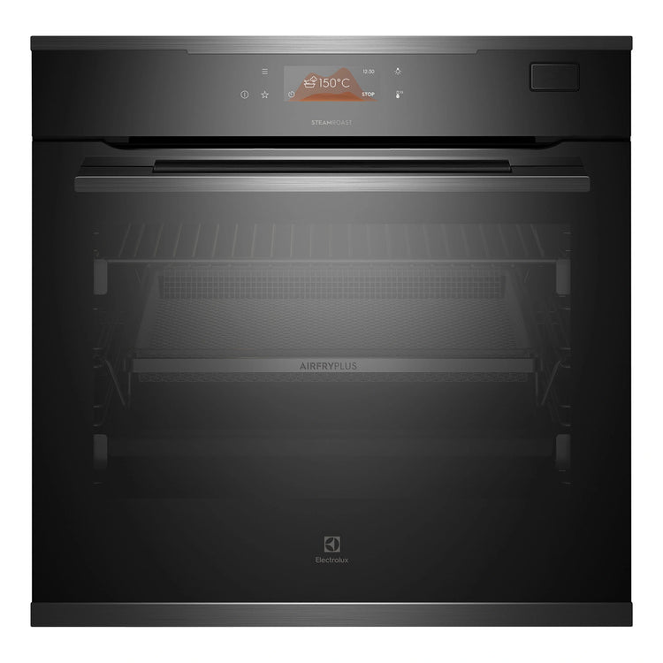 Electrolux 60cm Pyrolytic Dark Stainless Oven with Steam EVEP618DSE, Front View