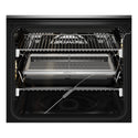 Electrolux 60cm Pyrolytic Dark Stainless Oven with Steam EVEP618DSE, Front View with Door Open