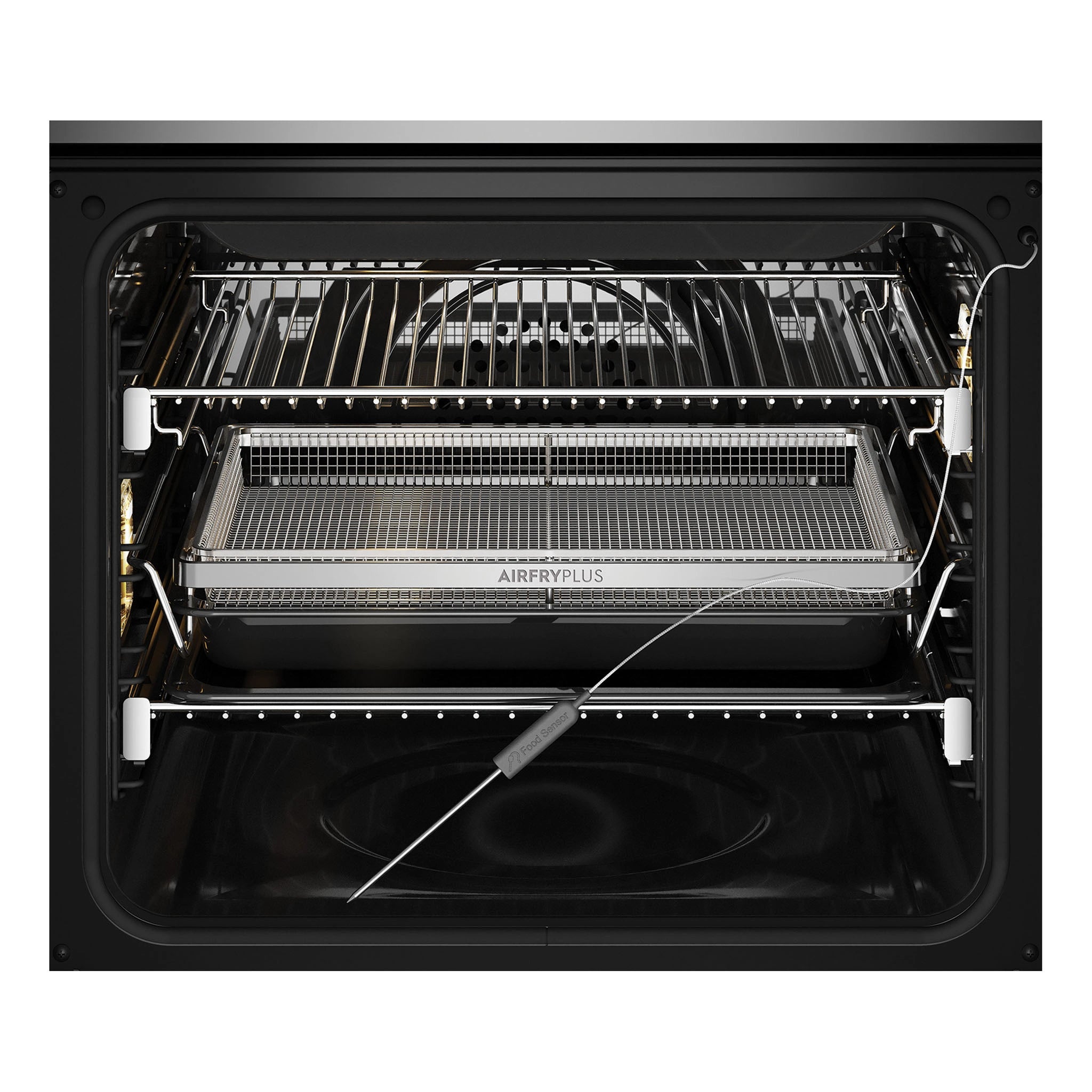 Electrolux 60cm Pyrolytic Dark Stainless Oven with Steam EVEP618DSE, Front View with Door Open