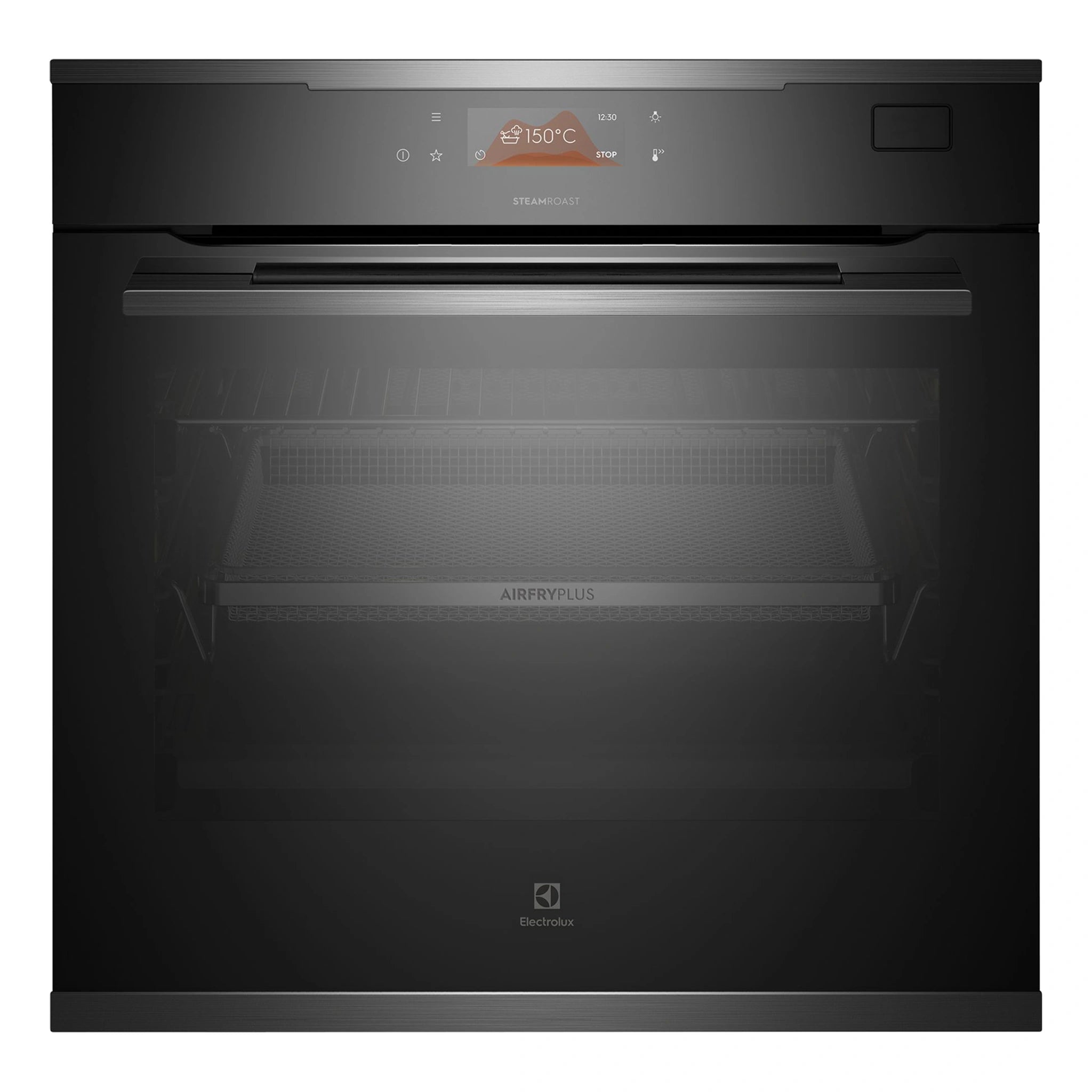 Electrolux 60cm Pyrolytic Dark Stainless Steel Oven with Steam EVEP619DSE, Front View