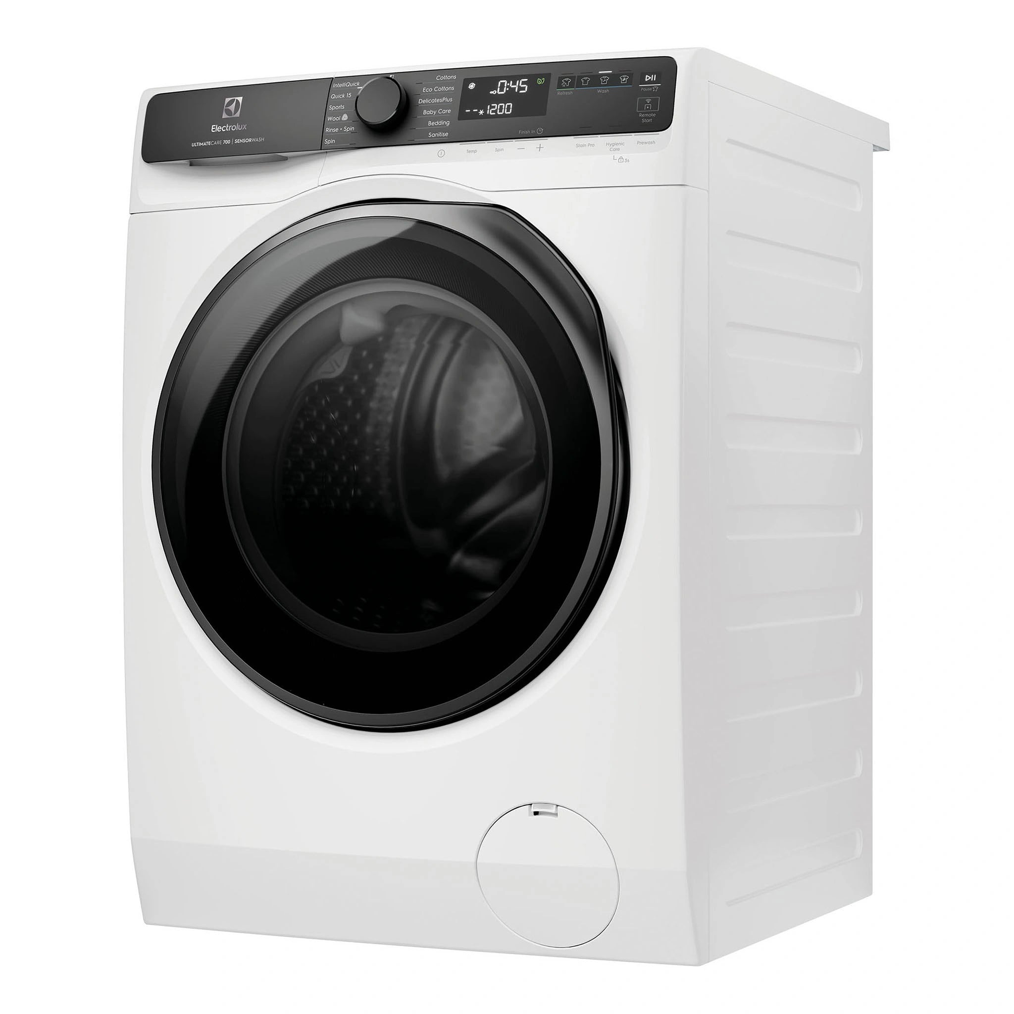 Electrolux 10kg UltimateCare 700 Front Load Washing Machine - White EWF1043R7WC, Right Side View