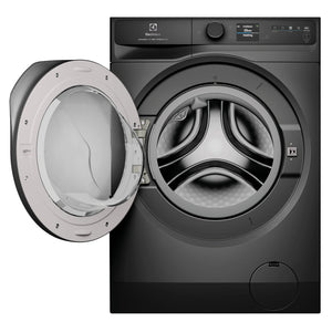 Electrolux 900 Series 12kg UltimateCare Front Load Washing Machine Dark Onyx EWF1242R9SC, Front View with Door Open
