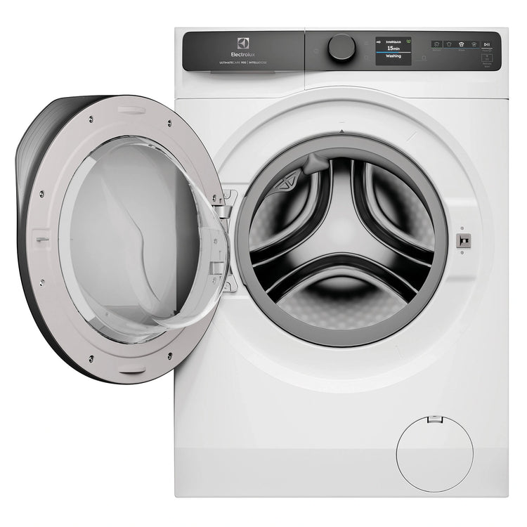 Electrolux 900 Series 12kg UltimateCare Front Load Washing Machine White EWF1242R9WC, Front View with Door Open