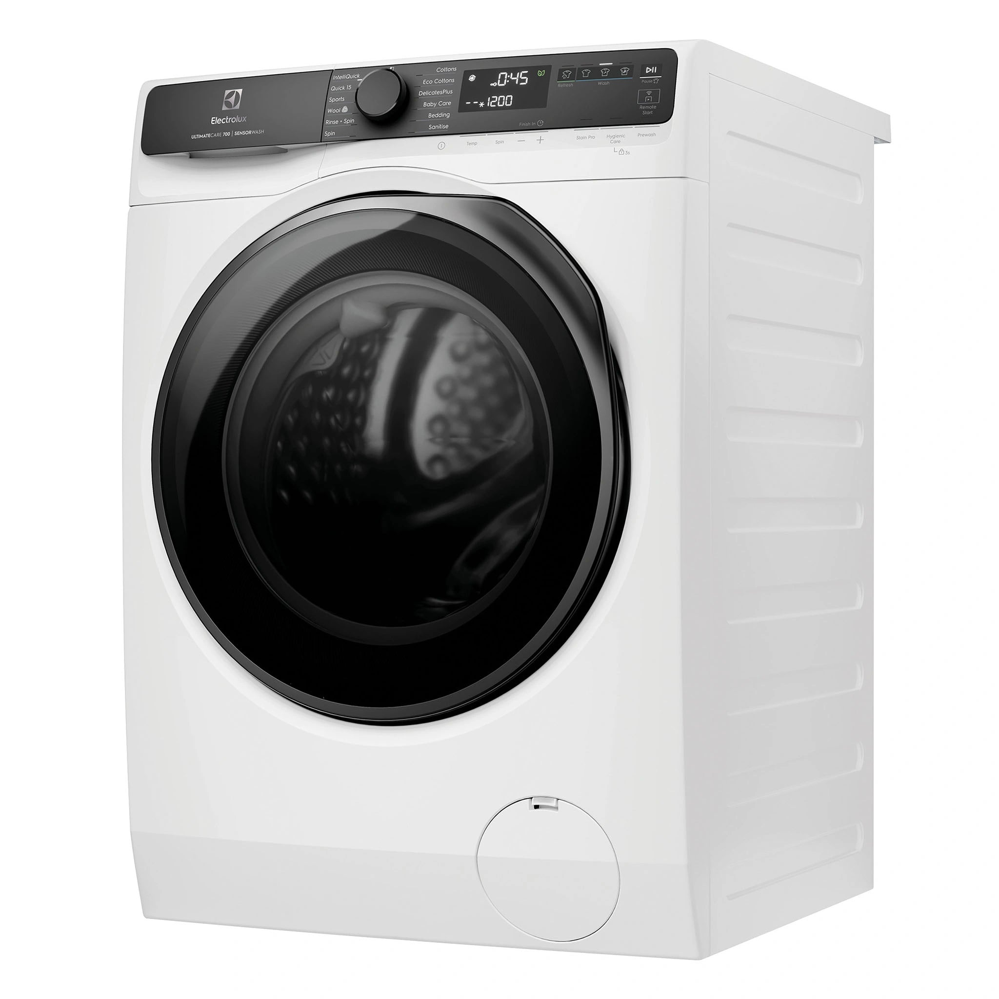 Electrolux 12kg UltimateCare 700 Front Load Washing Machine White EWF1243R7WC, Right Side View