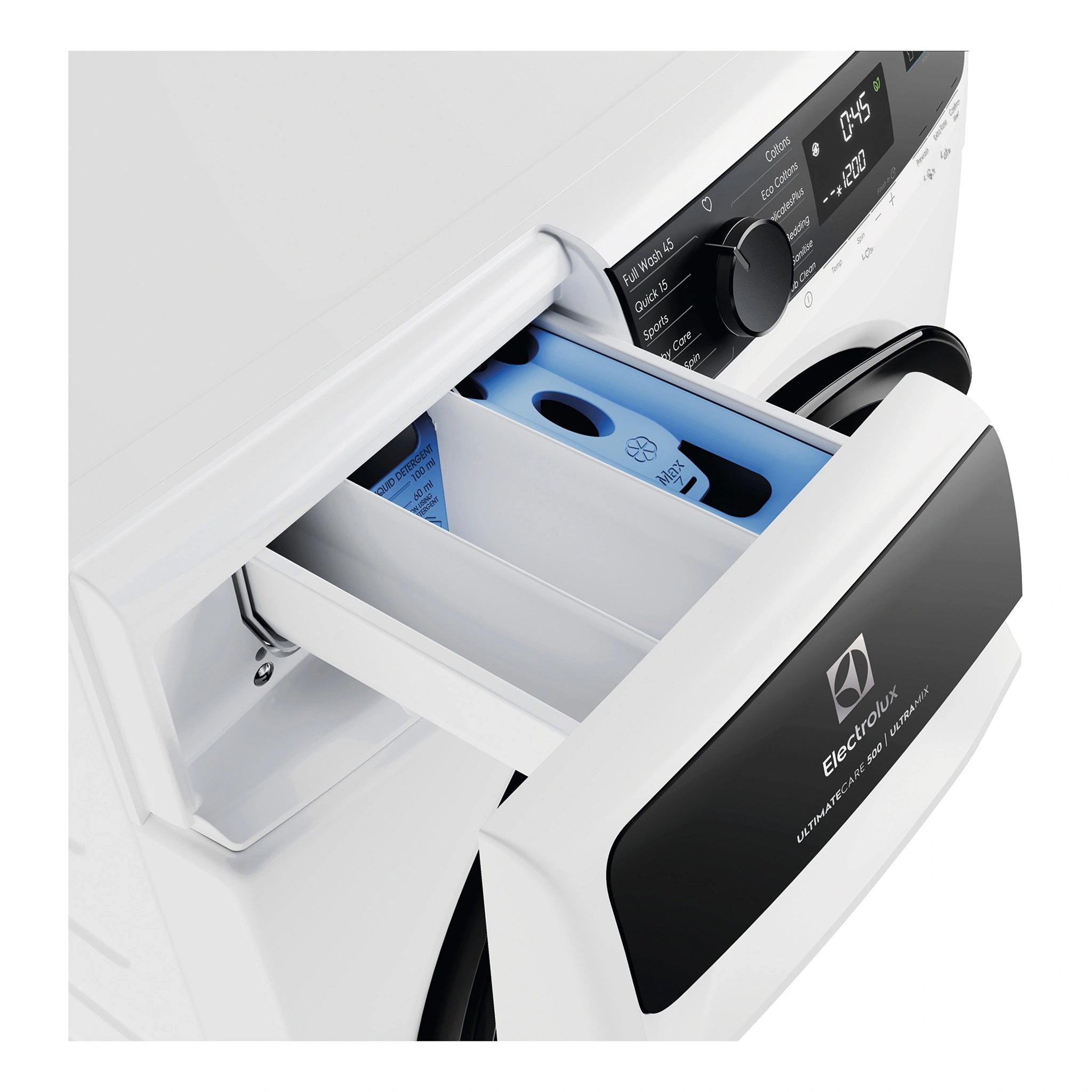 Electrolux 8kg 500 Series White Front Load Washing Machine EWF8023P5WCS, Detergent Drawer