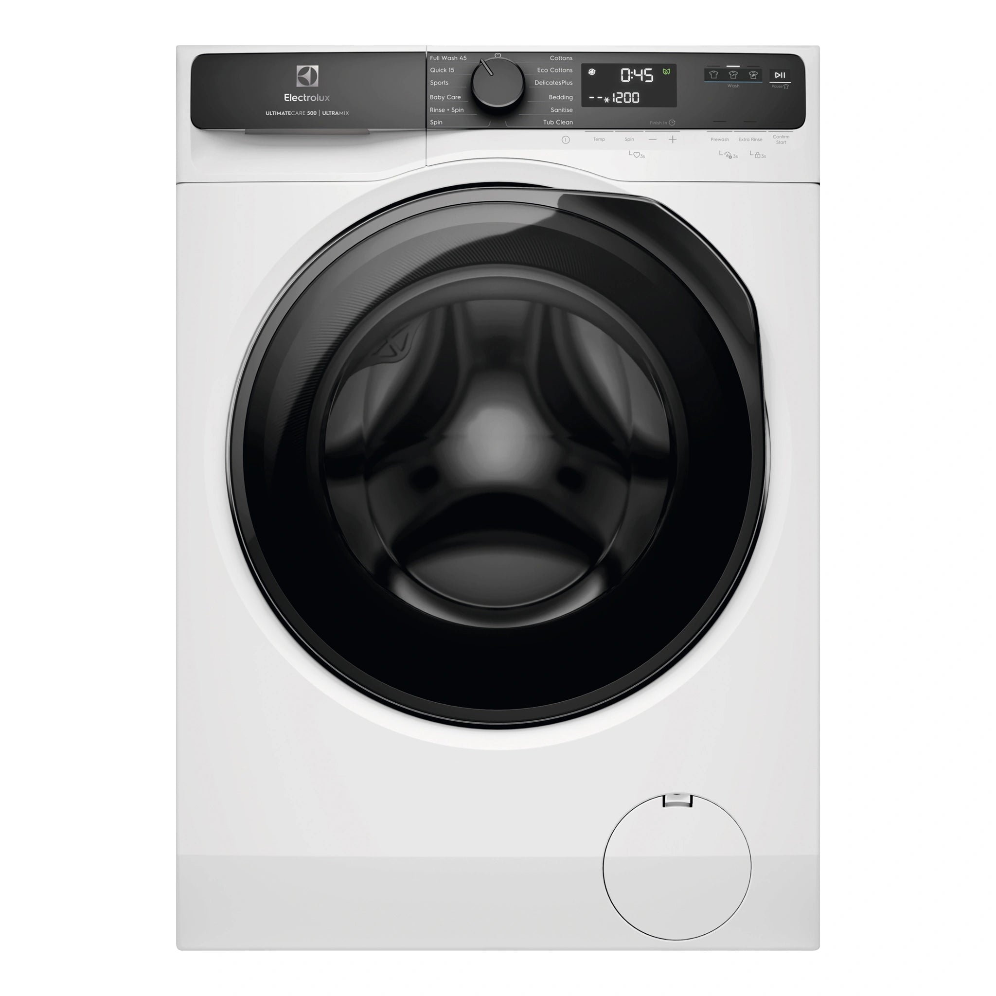 Electrolux 8kg 500 Series White Front Load Washing Machine EWF8023P5WCS, Front View