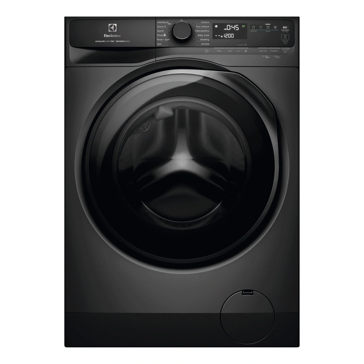 Electrolux 9kg UltimateCare 700 Dark Onyx Front Load Washing Machine EWF9043R7SCS, Front View