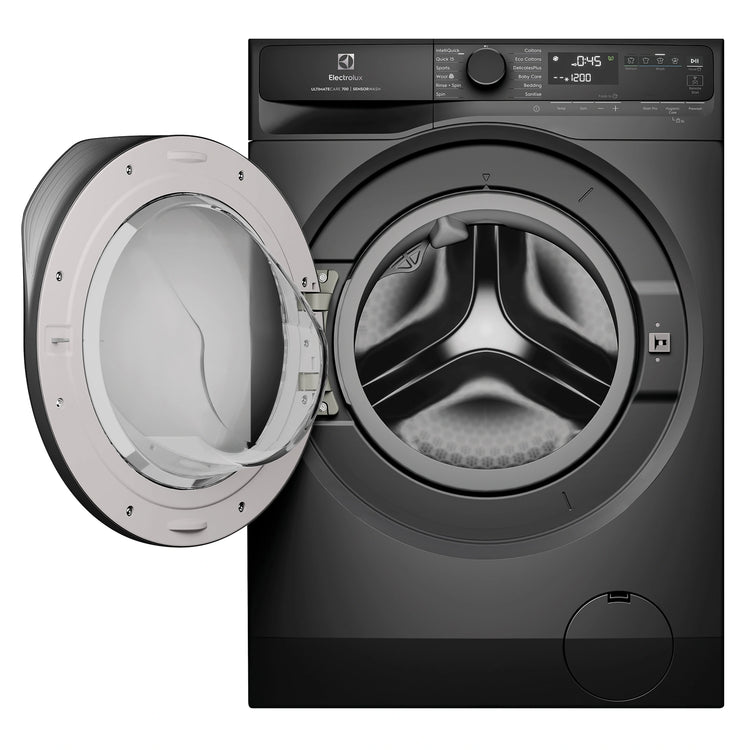 Electrolux 9kg UltimateCare 700 Front Load Washing Machine - Dark Onyx EWF9043R7SC, Door Open