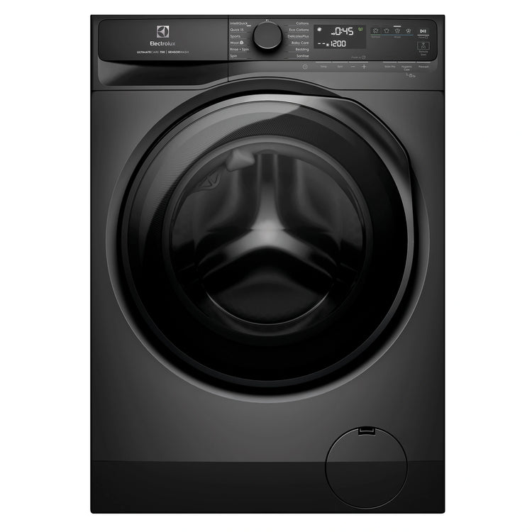 Electrolux 9kg UltimateCare 700 Front Load Washing Machine - Dark Onyx EWF9043R7SC, Front View