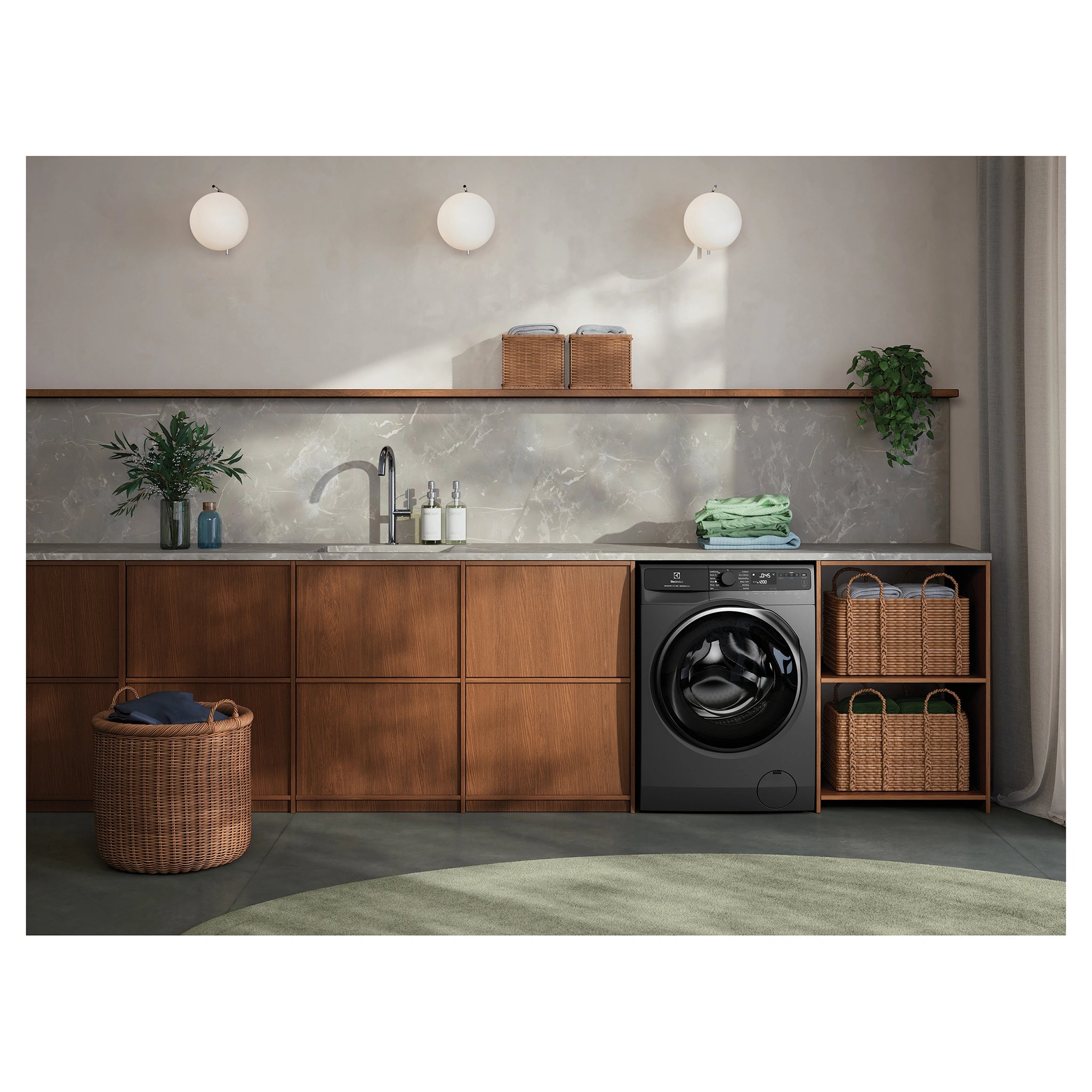 Electrolux 9kg UltimateCare 700 Front Load Washing Machine - Dark Onyx EWF9043R7SC, Lifestyle