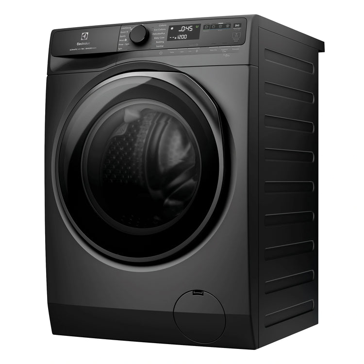 Electrolux 9kg UltimateCare 700 Front Load Washing Machine - Dark Onyx EWF9043R7SC, Side View