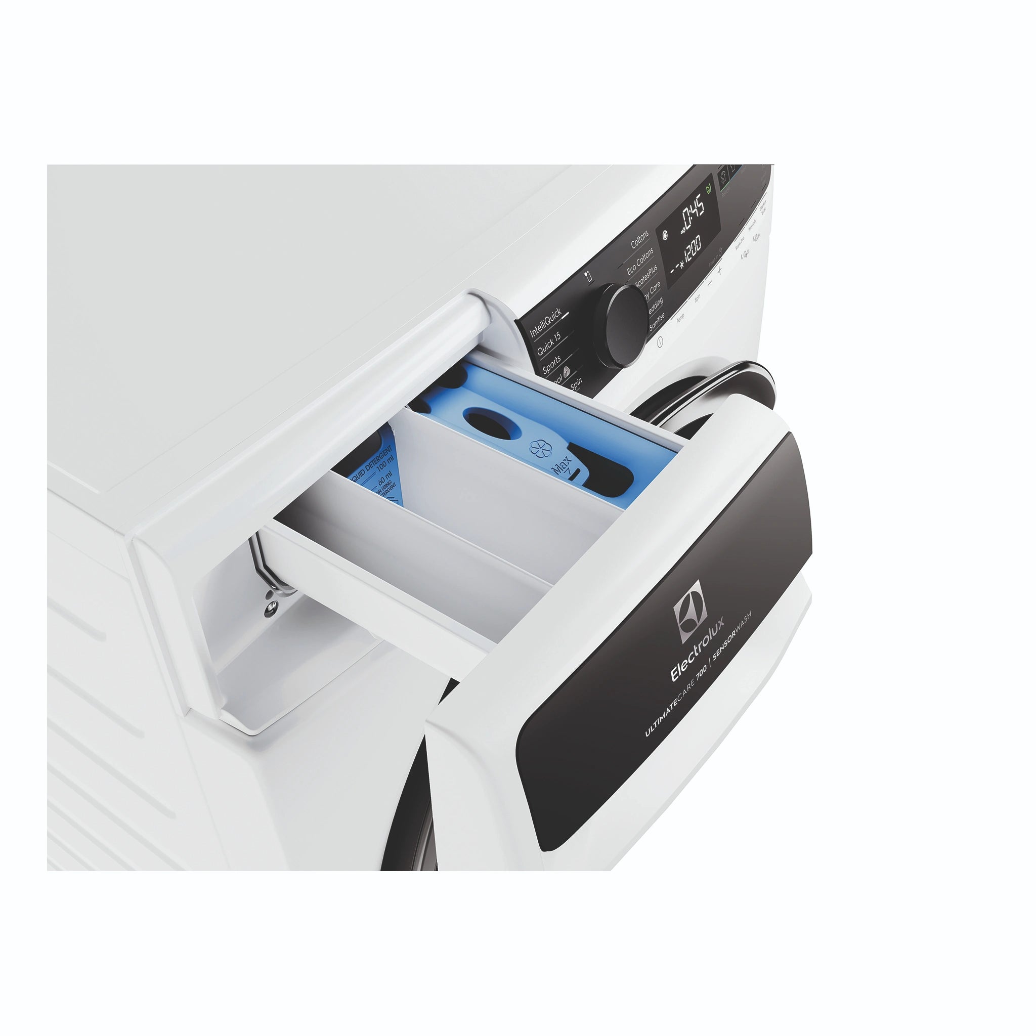 Electrolux 9kg UltimateCare 700 White Front Load Washing Machine EWF9043R7WCS, Detergent Drawer