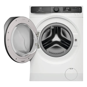 Electrolux 9kg UltimateCare 700 White Front Load Washing Machine EWF9043R7WCS, Front View with Door Open