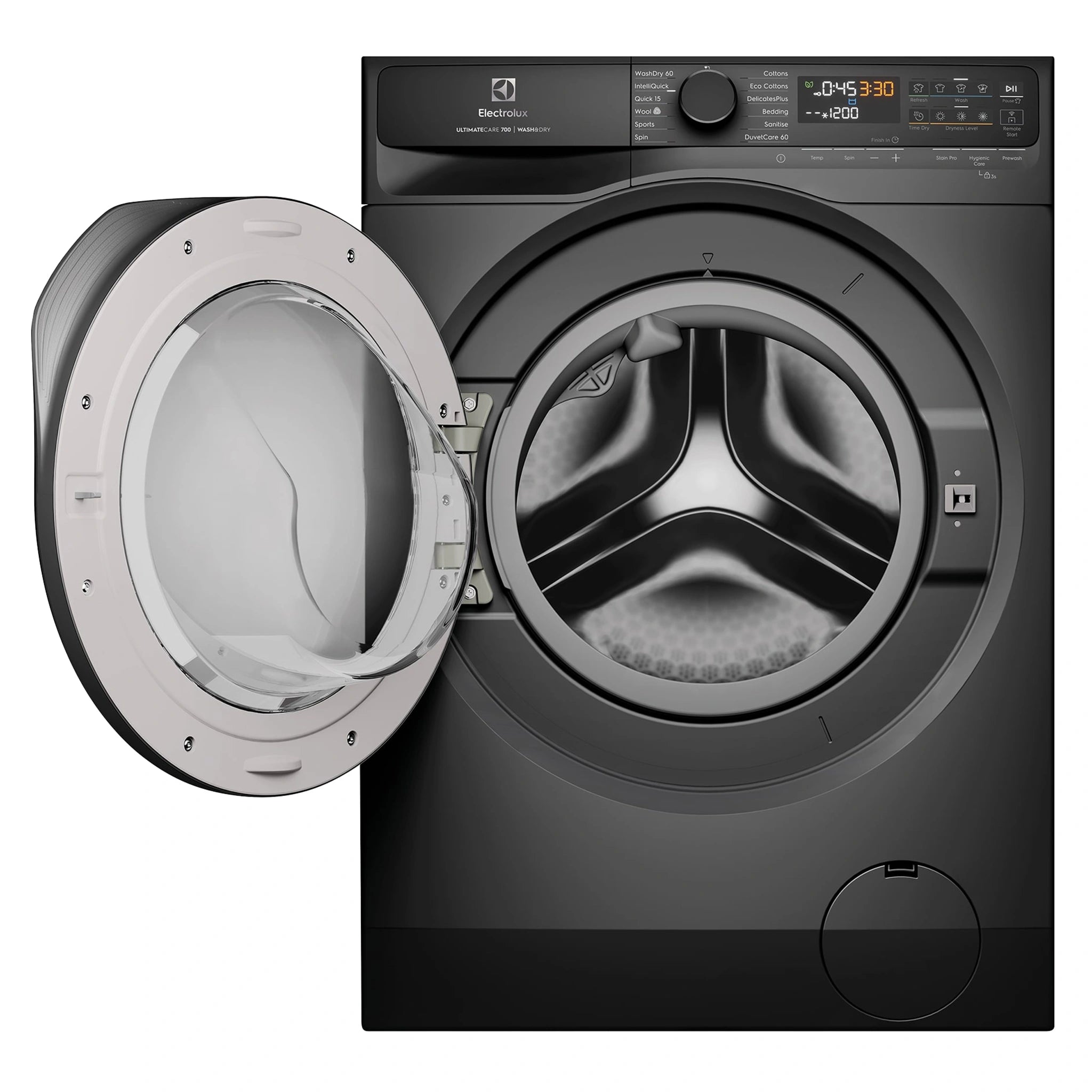 Electrolux 10/7kg Ultimate Care 700 Washer Dryer Combo EWW1043R7SC, Front View With Door Open