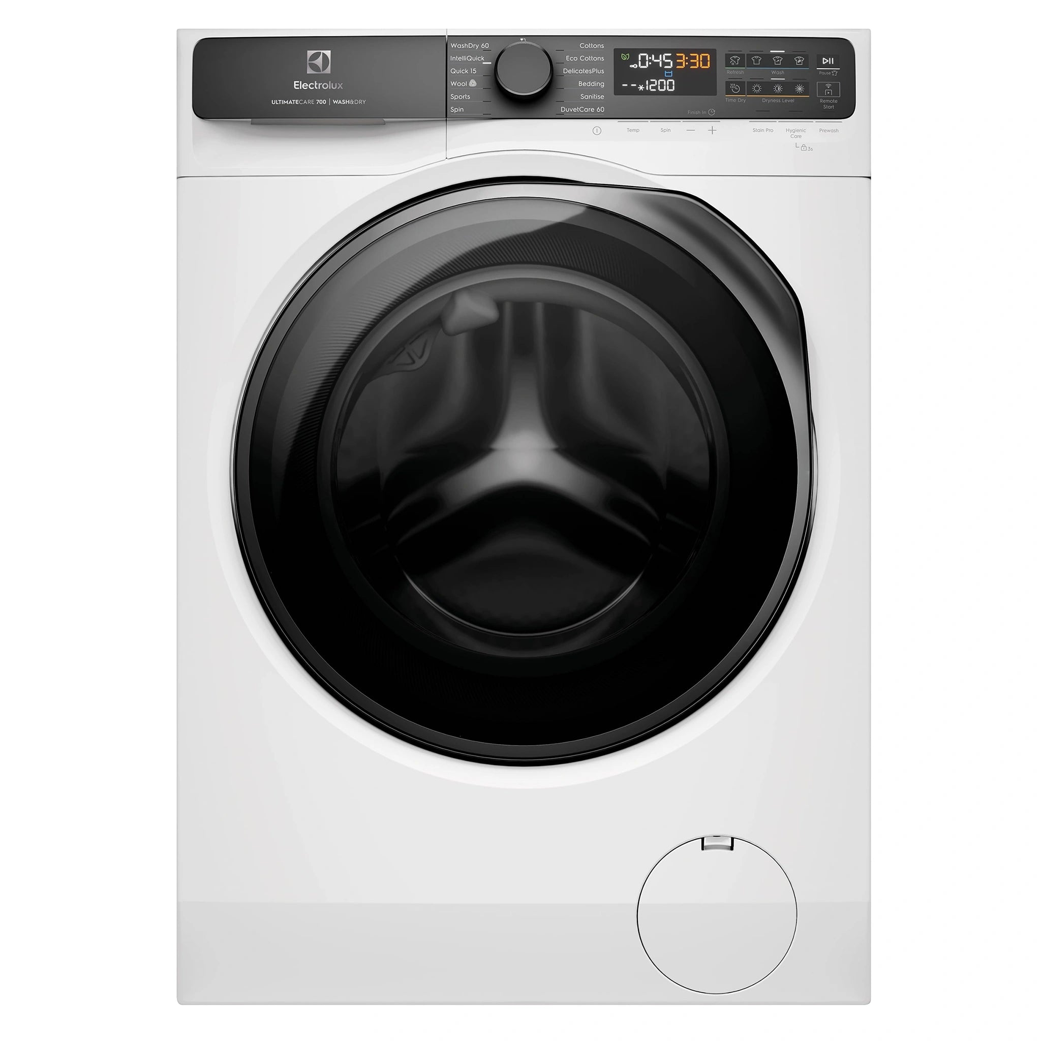 Electrolux 10kg Ultimate Care 700 Washer Dryer Combo EWW1043R7WC, Front View