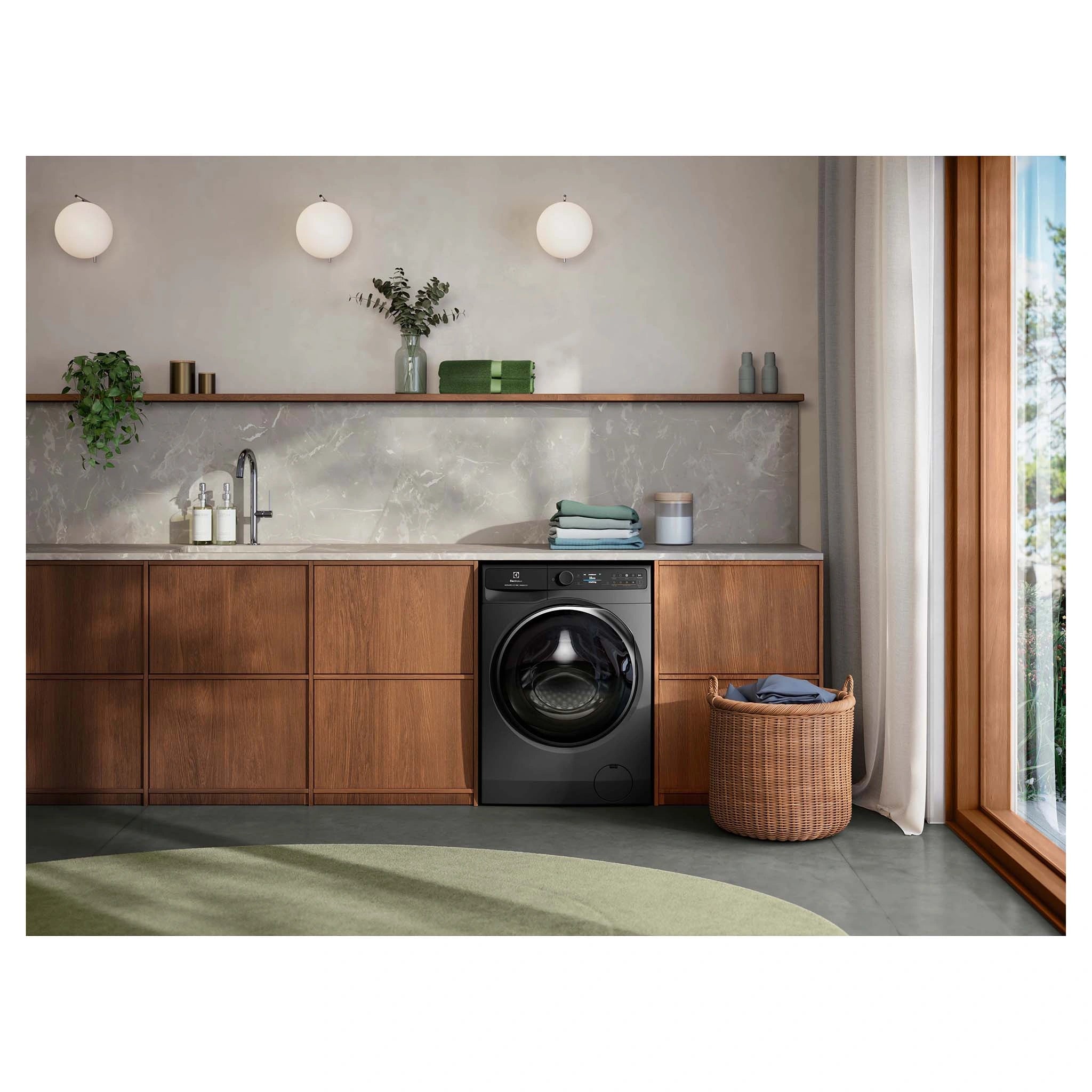 Electrolux 12kg/8kg 900 Series Dark Onyx Washer Dryer EWW1242R9SCS, Lifestyle View