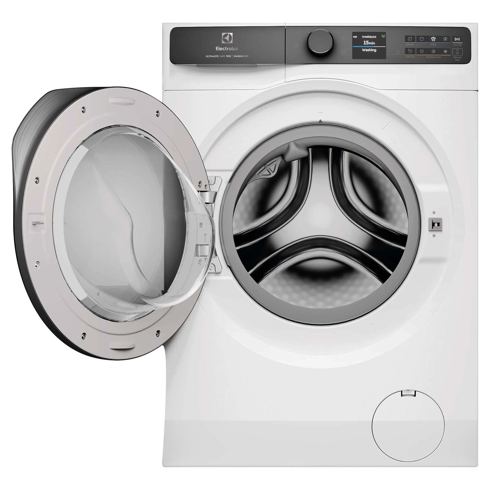 Electrolux 12kg/8kg 900 Series White Washer Dryer Combo EWW1242R9WCS, Door Open View