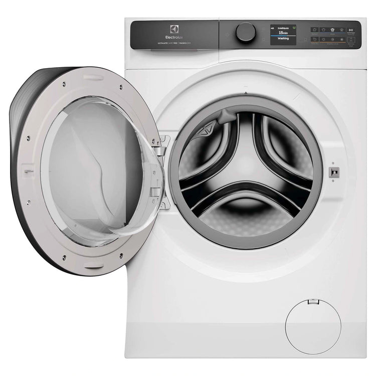 Electrolux 12kg/8kg 900 Series White Washer Dryer Combo EWW1242R9WCS, Door Open View