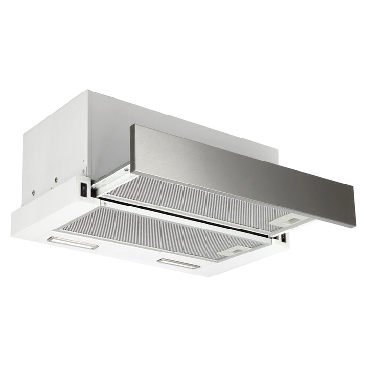 Emilia 60cm Slideout Rangehood Stainless Steel CK60SLF, Front Left Side View Door Open