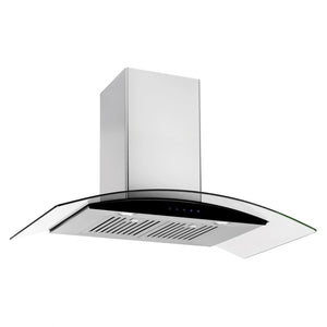 Emilia 90cm Stainless Steel Canopy Rangehood (800m³/h) CK90CGNF, Front View