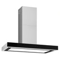 Emilia 90cm Stainless Steel Square Profile Canopy Rangehood CK90TBLED, Front View