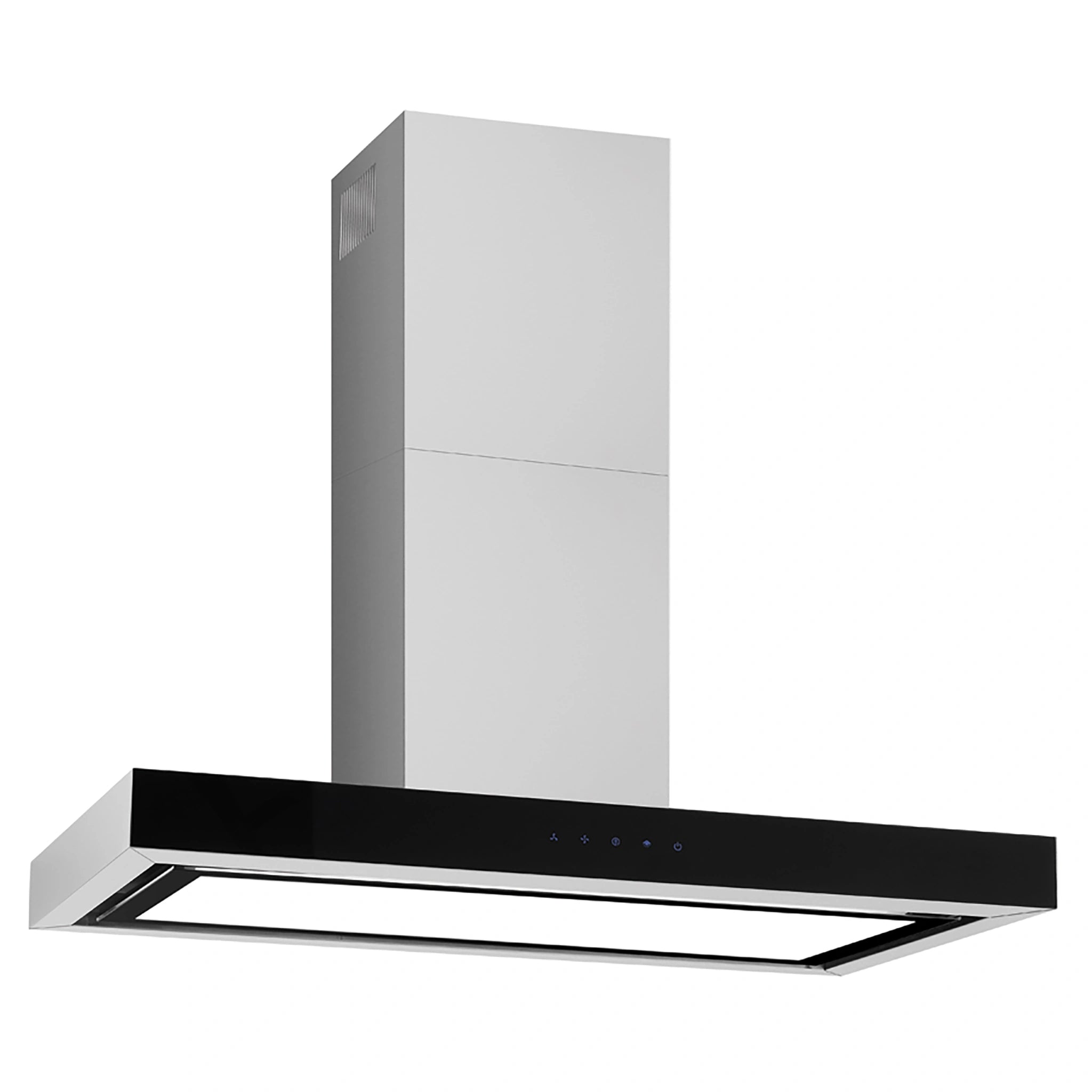 Emilia 90cm Stainless Steel Square Profile Canopy Rangehood CK90TBLED, Front View